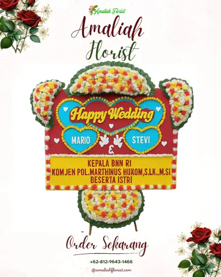 Papan Bunga Pernikahan Yahuliambut